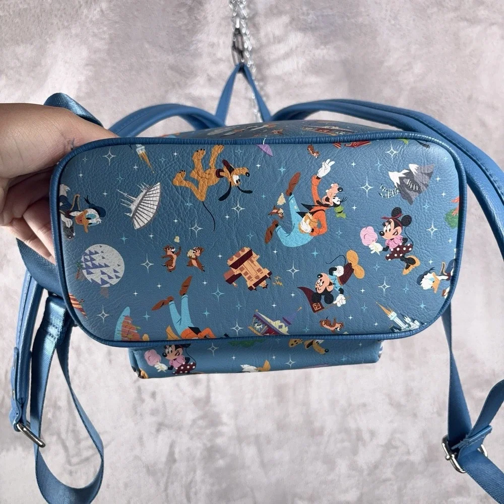 Loungefly Disney Parks Life Mickey & Friends Allover Print Mini Backpack